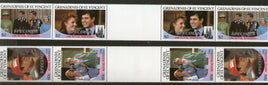 St. Vincent Grenadines 1986 Royal Wedding SPECIMEN Se-tenant Gutter Pair # 10370D