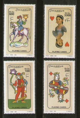 Somalia 2002 Playing Cards Game 4V MNH # 1037