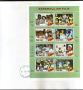 Gambia 1993 Baseball on Film Sport Cinema Sc 1349 Sheetlet FDC # 10408