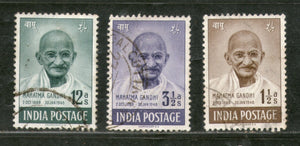 India 1948 Mahatma Gandhi 3v Phila 286-88 Used # 1049