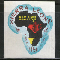Sierra Leone  1968 14½c Map Odd Shaped Sc C74 Self Adhesive MNH # 1054