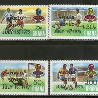 Ghana 1975 Football Apollo Soyuz Space Flight Sc 549-52 MNH # 1063