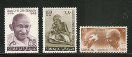 Somalia 1969 Mahatma Gandhi of India Birth Centenary Sc 350-52 MNH # 1012
