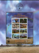 Mozambique 2002 WWF African Elephant Sc 1587 Wildlife Animal Sheetlet + FDCs Prince Bernhard Presentation Pack # 10772