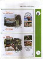Mozambique 2002 WWF African Elephant Sc 1587 Wildlife Animal Sheetlet + FDCs Prince Bernhard Presentation Pack # 10772
