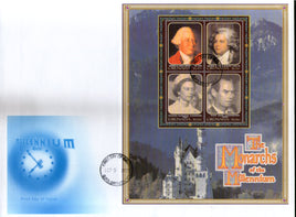 Grenada 2000 Monarchs of the Millennium King Sc 2696 Sheetlet FDC # 10832