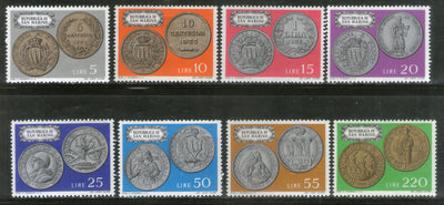 San Marino 1972 Coins on Stamps Sc 770-97 MNH # 1088