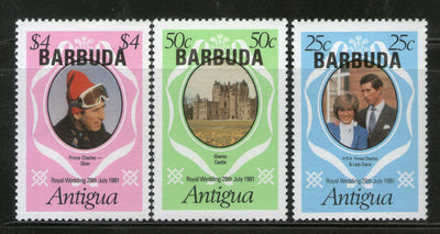 Antigua 1981 O/P Barbuda Princess Diana & Charles Royal Wedding MNH # 108 - Phil India Stamps