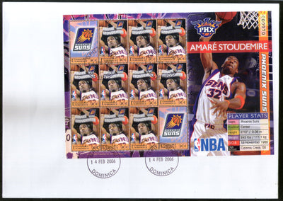 Dominica 2006 Amare Stoudemire Basketball Player Sport Sc 2568 Sheetlet on FDC # 10915