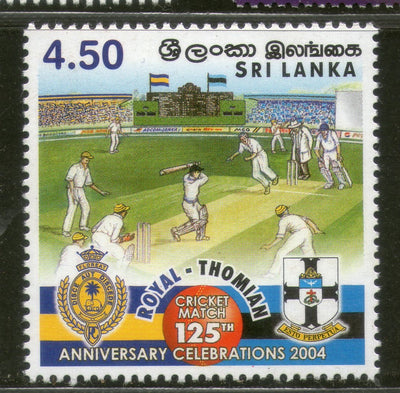Sri Lanka 2004 Cricket Match Royal Vs Thomas College Sport Sc 1465 MNH # 1092