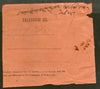 India 1910 Telegraph / Telegram Bombay to Bahawalpur Pakistan + Envelope #10930I