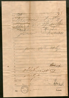 India 1898 Telegraph / Telegram Bombay to Bahawalpur Pakistan + Envelope #10930K