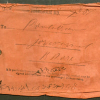 India 1898 Telegraph / Telegram Bombay to Bahawalpur Pakistan + Envelope #10930K