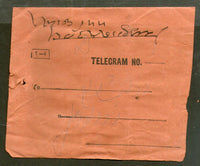 India 1908 Telegraph / Telegram Bombay to Bahawalpur Pakistan + Envelope #10930S