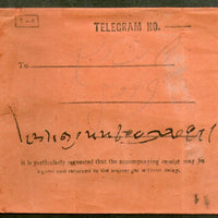 India 1908 Telegraph / Telegram Bombay to Bahawalpur Pakistan + Envelope #10930U