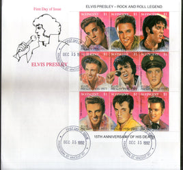 St. Vincent 1992 Elvis Presley Cinema Music Film Actor Sc 1729 Sheetlet FDC # 10952