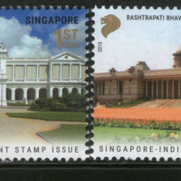 Singapore 2015 President Houses Joints Issue with India Architecture 2v MNH #111 - Phil India Stamps