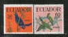 Ecuador 1958 Birds Parrot Sc 647-48 MNH # 1149