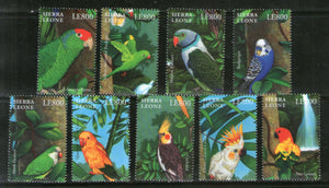 Sierra Leone 2000 Parrots Birds Animals Sc 2272 9v set MNH # 1171