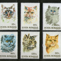 Romania 1993 Domestic Cats Pet Animals Sc 3822-27 MNH # 1248