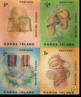Great Britain - Sanda Island Mahatma Gandhi of India 3D Stamp M/s MNH # 12503