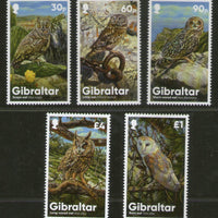 Gibraltar 2020 Birds of Prey Owls Wildlife Animals 5v MNH # 12527A