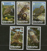Gibraltar 2020 Birds of Prey Owls Wildlife Animals 5v MNH # 12527A