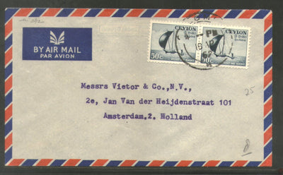 Sri Lanka 1967 Ceylon Multi Stamps Cover to Holland # 12541