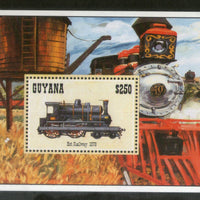 Guyana 1994 Steam Locomotive Railway Transport Sc 2884 M/s MNH # 12612