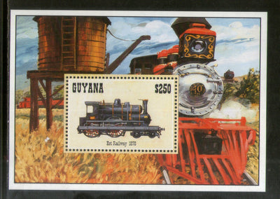 Guyana 1994 Steam Locomotive Railway Transport Sc 2884 M/s MNH # 12612