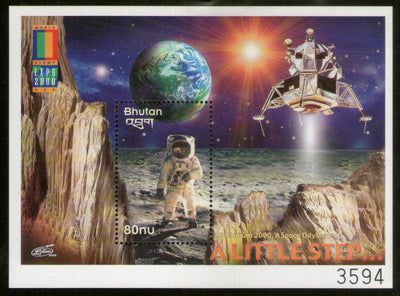 Bhutan 2000 Man on Moon Space Sc 1293 M/s MNH # 12764