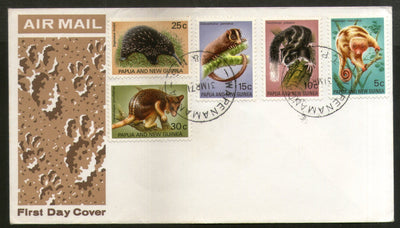 Papua New Guinea 1971 Wildlife Animals Fauna Squirrel Rodent 5v FDC # 12787