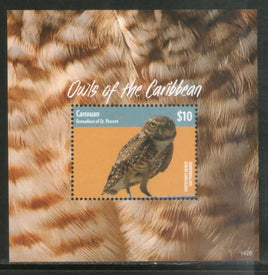 St. Vincent 2011 Owls of Caribbean Birds of Prey Wildlife Fauna M/s MNH # 12789