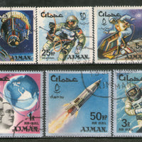 Ajman 1966 Space Shuttle Astronauts Satellite 10v Cancelled # 12801