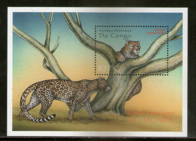 Congo 2000 Leopard Wildlife Animals Sc 1519 M/s MNH # 12812