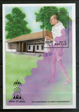Bhutan 1997 Mahatma Gandhi of India INDIPEX-97 M/s MNH # 12922