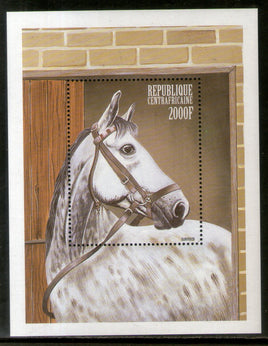 Central African Rep. 1999 Horse Painting Animal Sc 1289 M/s MNH # 12933