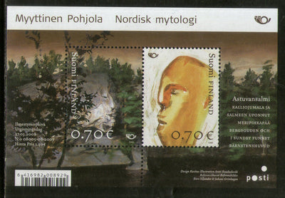 Finland 2008 Mythical Places Carving Head Art Sc 1311 M/s MNH # 12934