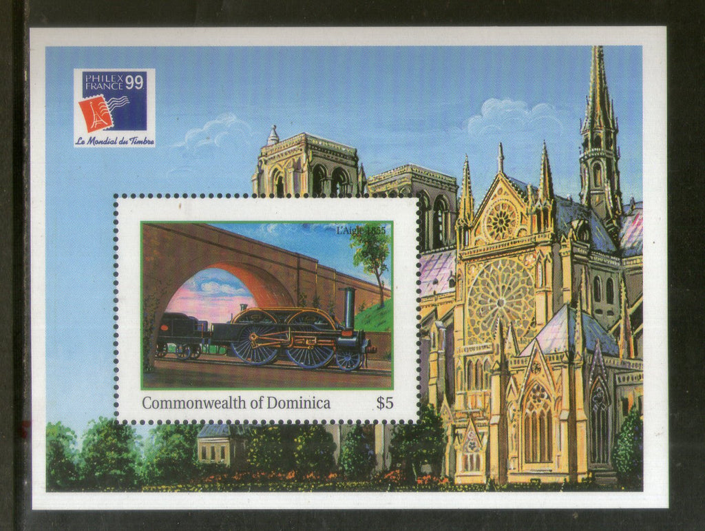 Dominica 1999 Steam Locomotive Railway Sc 2148 M/s MNH # 12947