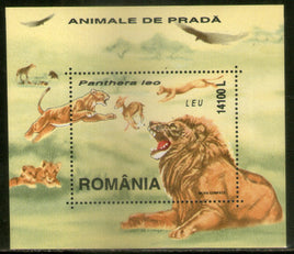 Romania 2000 Lion Wildlife Animals Sc 4414 M/s MNH # 12968