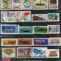 Russia USSR 25 Diff. Transport Steam Locomotive Ship Car Aeroplane Used Stamps # 12972