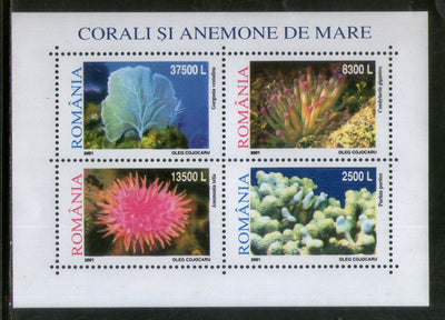 Romania 2001 Corals & Sea Anemones Marine Life M/s Sc 4483 MNH # 12984