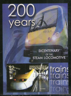 Micronesia 2004 Steam Locomotive Railway Train Sc 597 M/s MNH # 13005