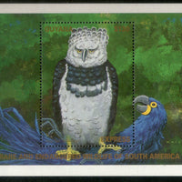 Guyana 1990 Harpy Eagle Parrot Birds of Prey Wildlife Sc E29 M/s MNH # 13011