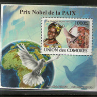 Comoro Islands 2008 Nobel Peace Prize Winner Dove Birds M/s MNH # 13040