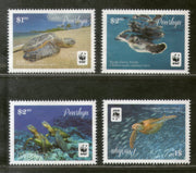 Penrhyn 2014 WWF Green Turtle Marine Life Animal Sc 540-43 MNH # 13048