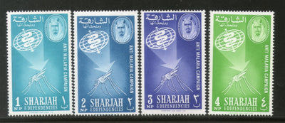 Sharjah - UAE 1963 Malaria Eradication Health Mosquito Sc 16-19 Set MNH # 13101A