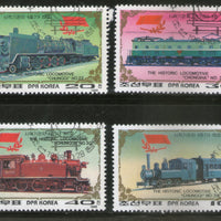 Korea 1988 Historical Locomotive Train Railway Transport 4v Sc 2787-90 Cancelled # 13113