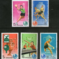 Korea 1979 World Cup Table Tennis Championship Male Female Sport 5v Sc 1797-1801 Cancelled # 13122a