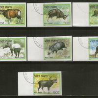 Vietnam 1988 Wildlife Animals 7v Imperf Sc 1885-91 Used # 13143A